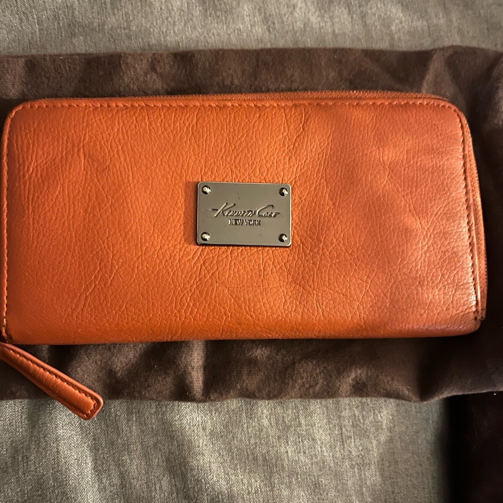 Kenneth Cole Orange Leather Wallet